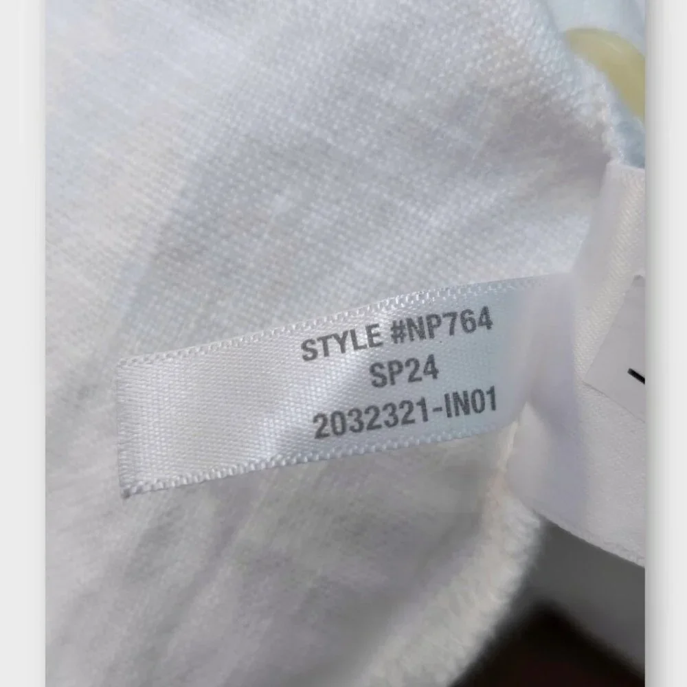 MADEWELL Square-Neck Mini Dress in 100% Linen White 12 NWT - Picture 12 of 12